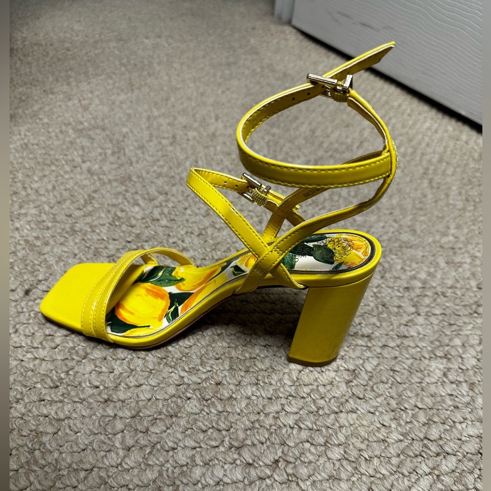 Vince Camuto Yellow Block Heel Sandals